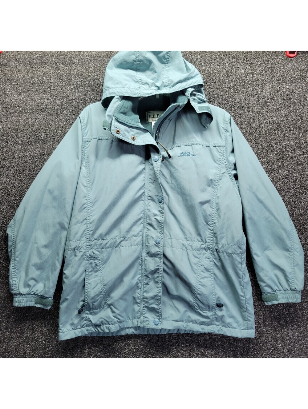 Vtg LL Bean FG77 Fleece Lined Blue Women's Sz S Petite Winter Jacket Outdoors